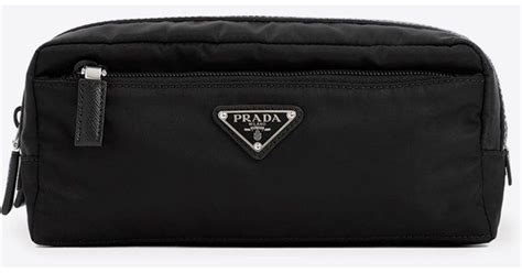 prada logo plaque zipped pouch|Prada Logo Plaque Zipped Pouch Bag In Black .